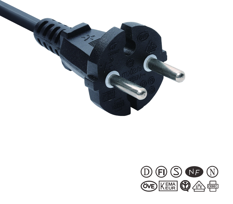 JT002/B/FY002 16A 250V Steker Alat Dua Pin Standar Eropa