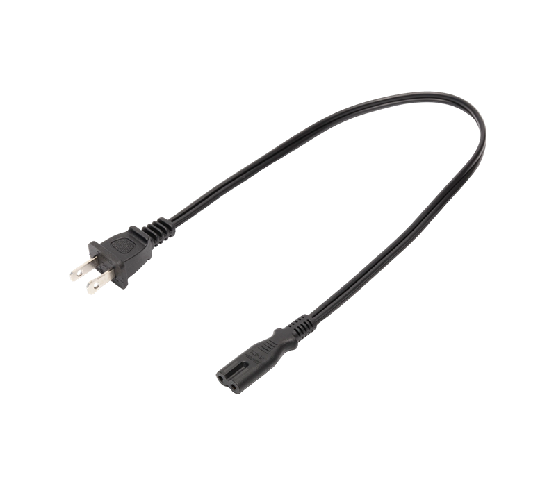 JT-2+ST2/FY-ST2 10A 125V Steker Standar Amerika Dua Pin dengan Konektor IEC C7
