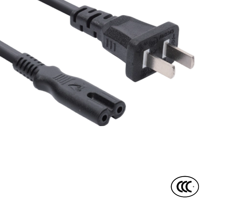 C2-6/10+ST2 10A 250V Steker Standar China Dua Pin dengan Konektor IEC C7