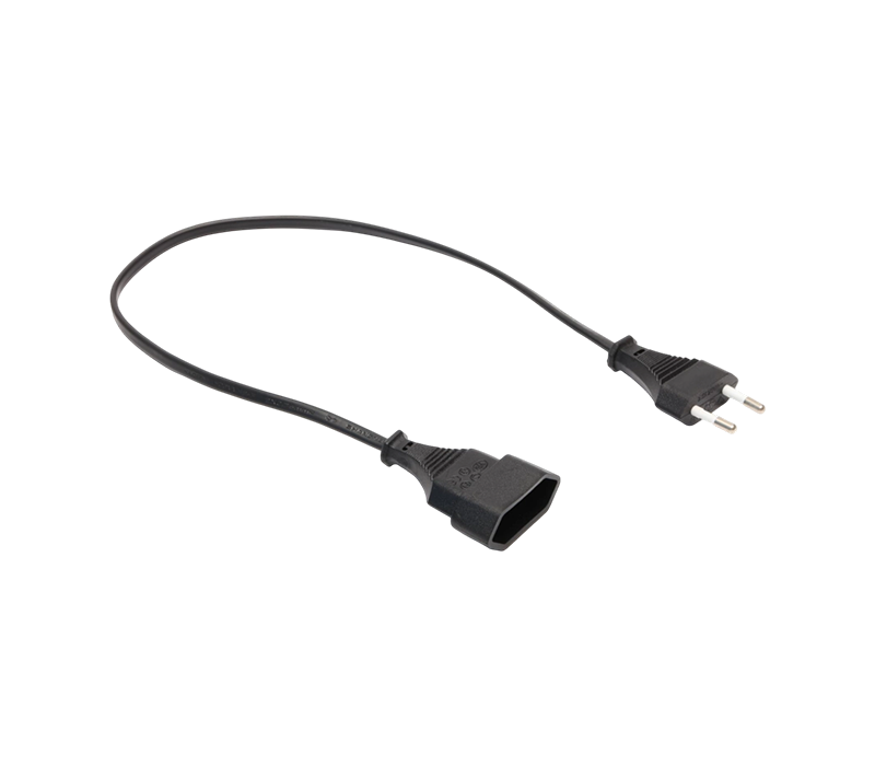 JT007/FY001+FY001-Z 2,5A 250V Steker Dua Pin Standar Eropa dengan Kabel Ekstensi Soket Euro