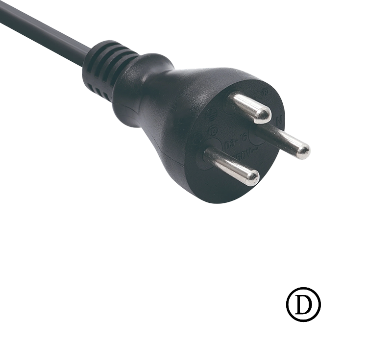 D3-16 16A 250V Steker Denmark Tiga Pin