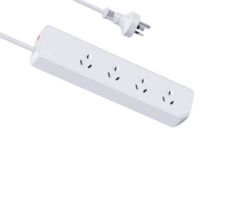 AU01 Power Strip Bergaya Australia dengan Empat Outlet