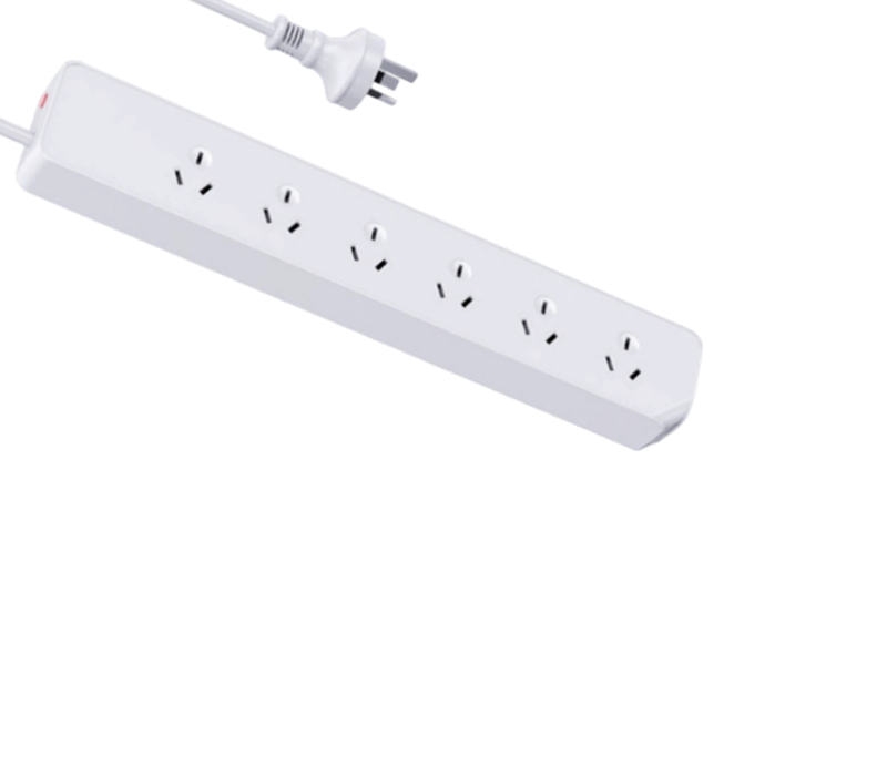 AU02 Power Strip Bergaya Australia dengan Enam Outlet