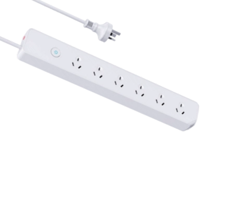 AU04 Power Strip Bergaya Australia dengan Enam Stopkontak, Dengan Sakelar