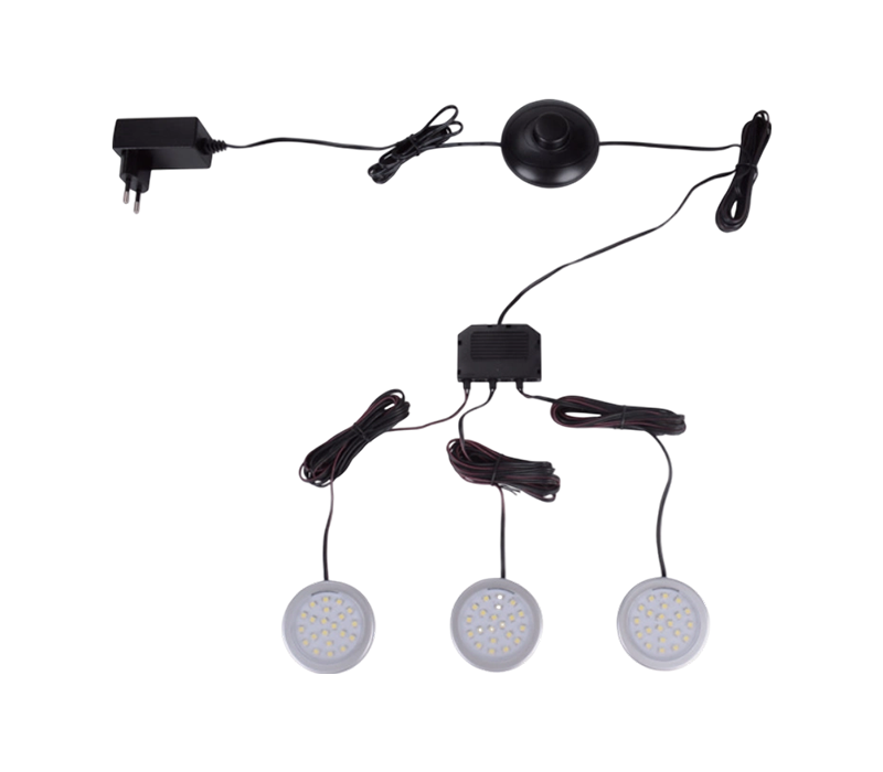 Lampu Trim Kabinet CLS-09 dengan Plastik ABS dan Rumah Berlapis Krom